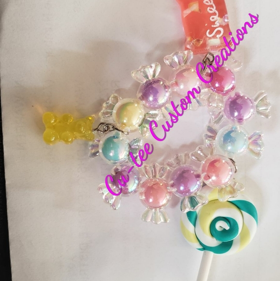 Little girls bangles/beaded charm bracelets - Picture 3 of 3